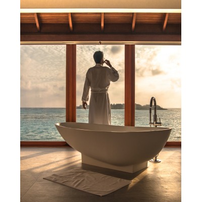 WHITE LINEN BATH MAT WHITE LINEN BATH MAT